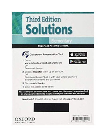 Solutions 3nd Edition Elementary Students Book Classroom Presentation Tool