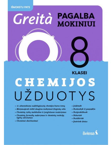 Chemijos užduotys 8 klasei. Greita pagalba mokiniui
