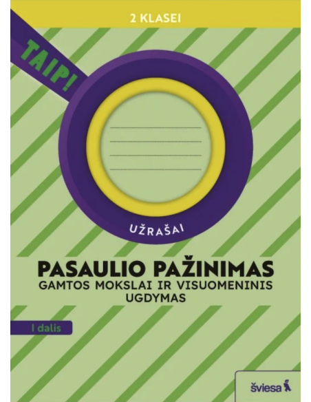 Pasaulio pažinimas. Gamtos mokslai ir visuomeninis ugdymas. Užrašai 2 klasei, 1 dalis