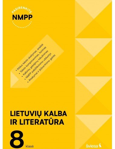 Lietuvių kalba ir literatūra. NMPP, 8 klasė, serija Pasirenkite NMPP