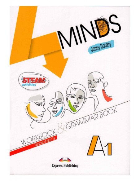 4MINDS A1 Teacher's Workbook & Grammar + DigiBooks App (mokytojui)