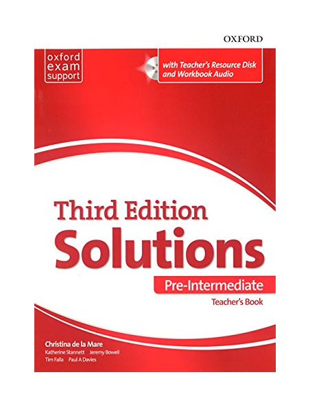 Solutions 3nd Edition Pre-Intermediate Teachers Book & Resource disk pack