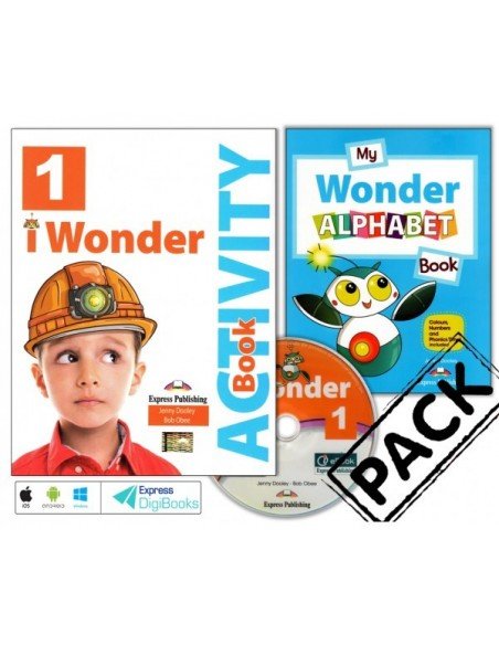 i Wonder1 Workvook + ieBook, Alphabet Book & DigiBooks App (pratybos)