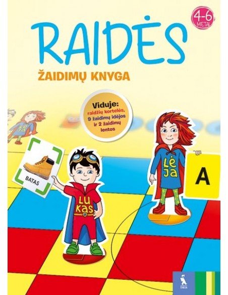 Raidės. Žaidimų knyga. 4-6 metų vaikams