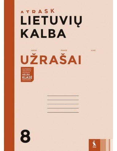 LIETUVIŲ KALBA. Užrašai 8 klasei (ATRASK)